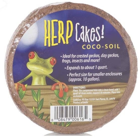 Caribsea Herp Cakes Coco Soil 1 Pack Coconut Fiber Carib Sea Pet Disc - Picture 1 of 1